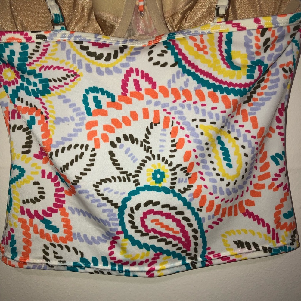 Victoria’s Secret multi color padded underwire cup tankini Size 36C - Picture 5 of 12